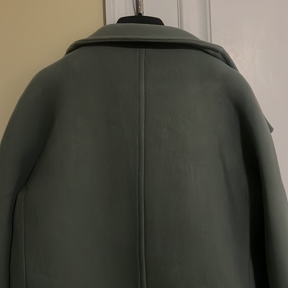 NWT - 2P- J.Crew Villa Coat in Italian Stadium-cloth Wool - Slate Green - Picture 8 of 10